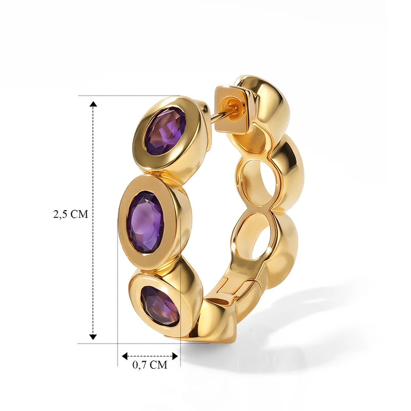 EVER TRUE Roter Granat Ohrringe Nickelfreies Messing ca. 3.60 ct