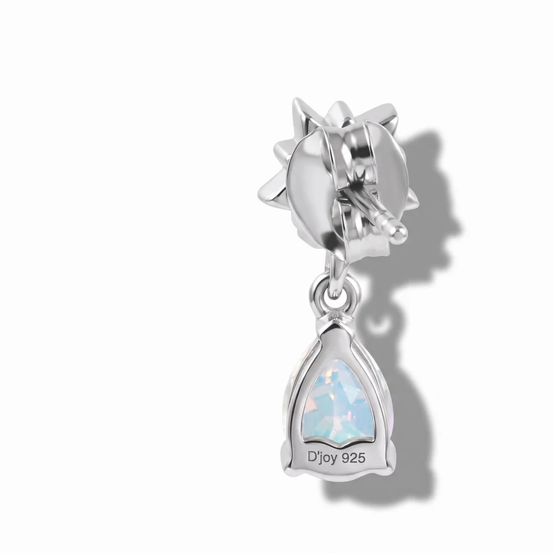 D'Joy Merkur mystischer Topas, Weißer Zirkon Ohrringe 925 Silber Rhodiniert ca. 1.78 ct