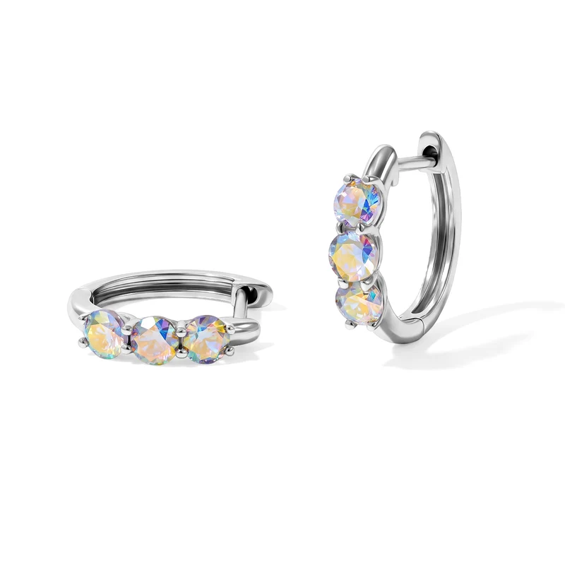 D'Joy Merkur mystischer Topas Ohrringe 925 Silber Platiniert ca. 1,21 ct.