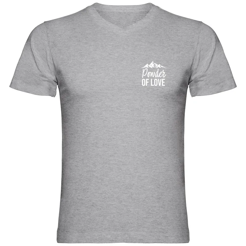 Powder of Love Mini Logo Herren Tshirt V-Ausschnitt