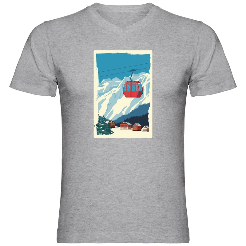 Skifoan Tshirt Herren V-Ausschnitt