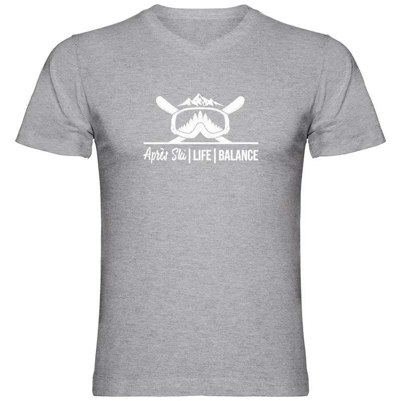 Apres Ski Life Balance Tshirt Herren V-Ausschnitt