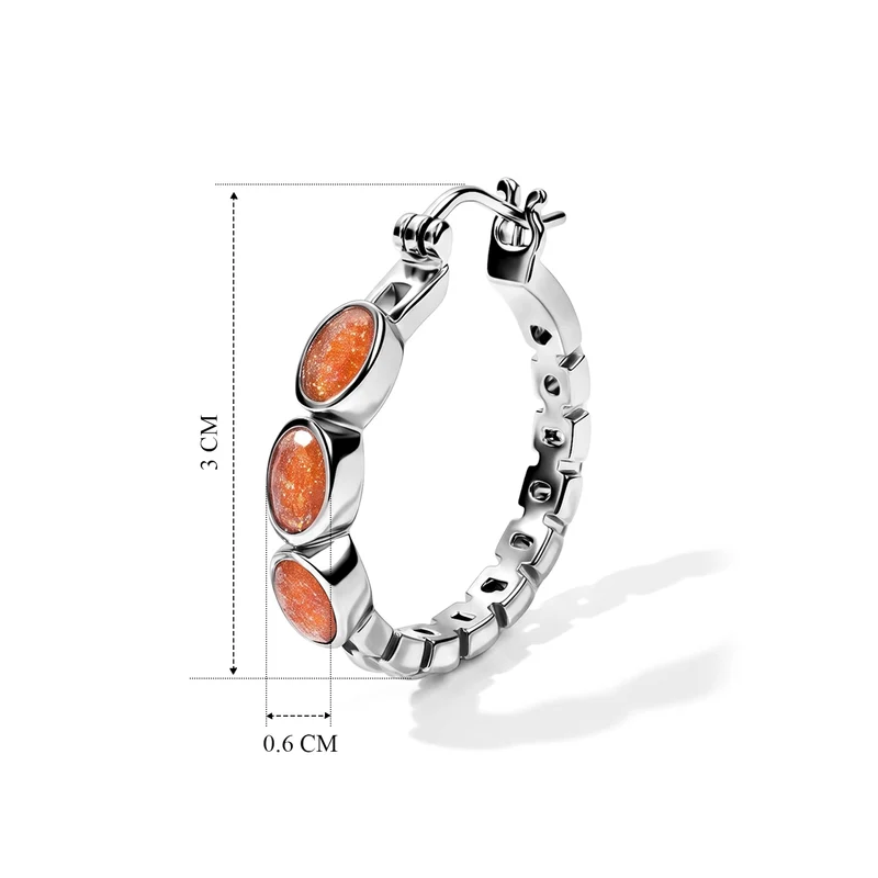 EVER TRUE Sonnenstein Ohrringe 316L Edelstahl ca. 2.96 ct