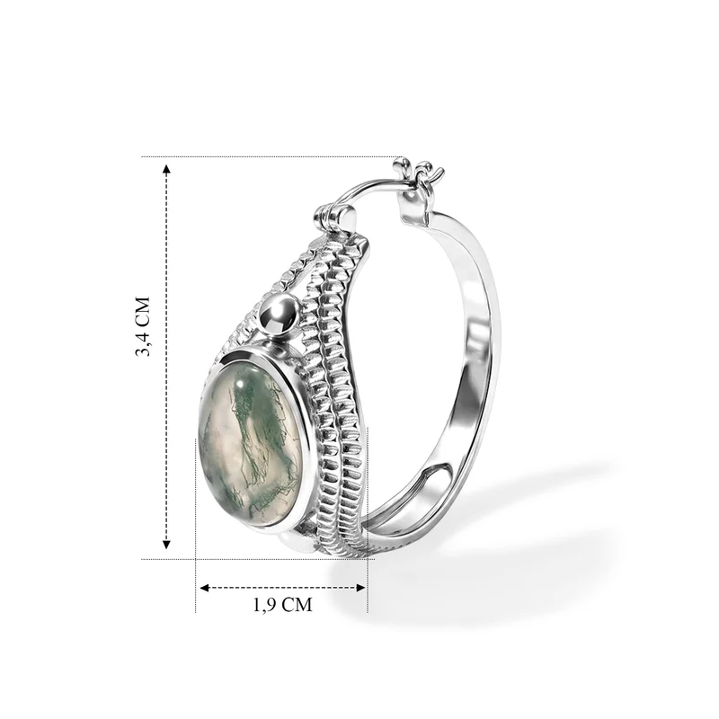 EVER TRUE Verde Onyx Ohrringe 316L Edelstahl ca. 10.70 ct