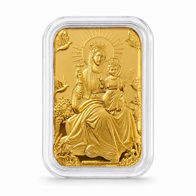 999er Goldfolie mit Bulldoggenmotiv, 10mg, 4,5x3,1cm