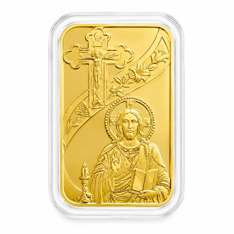 999er Goldfolie mit Bulldoggenmotiv, 10mg, 4,5x3,1cm