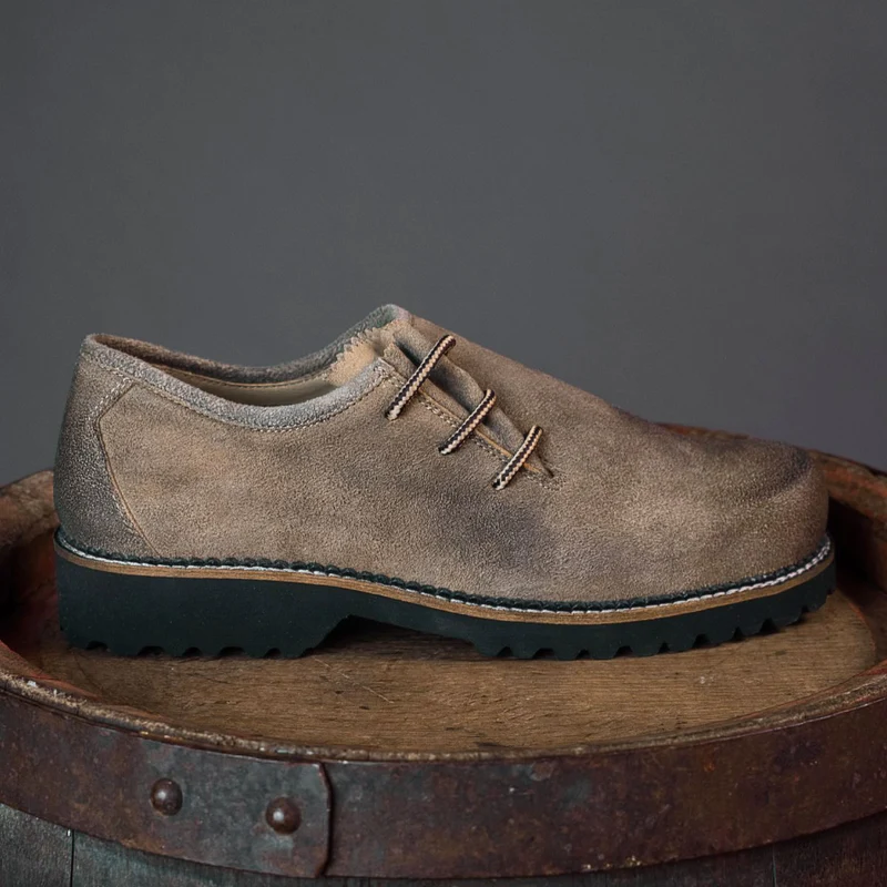 MeiSchua! Haferlschuhe Nik Seitliche Schnürung Braun