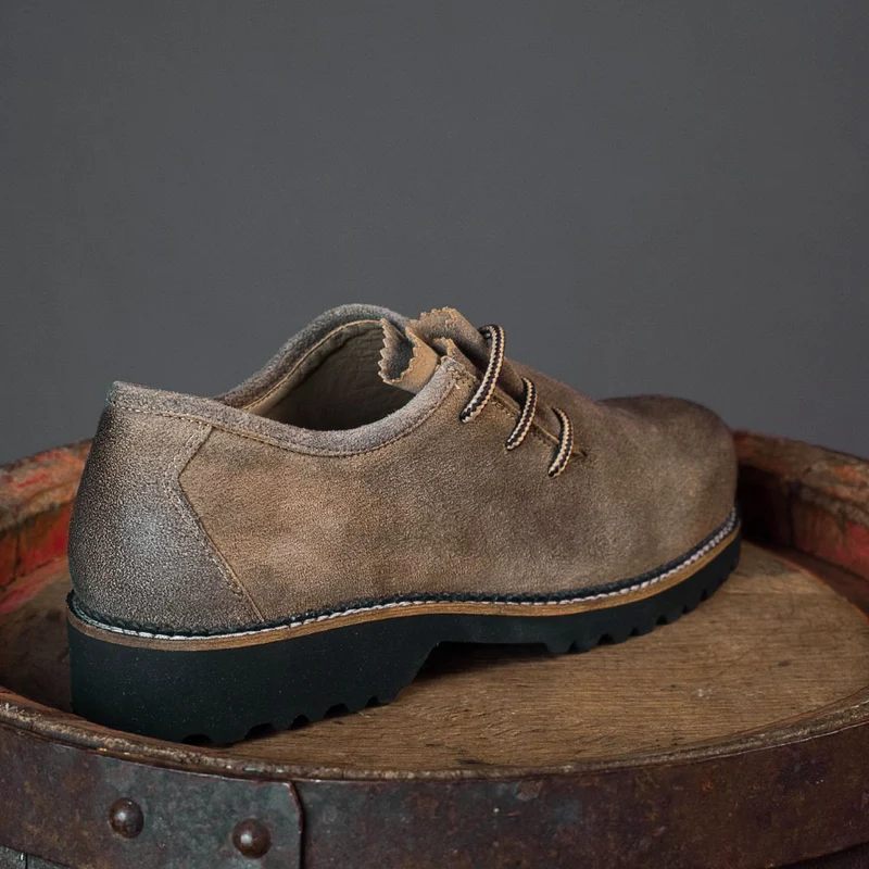 MeiSchua! Haferlschuhe Nik Seitliche Schnürung Braun