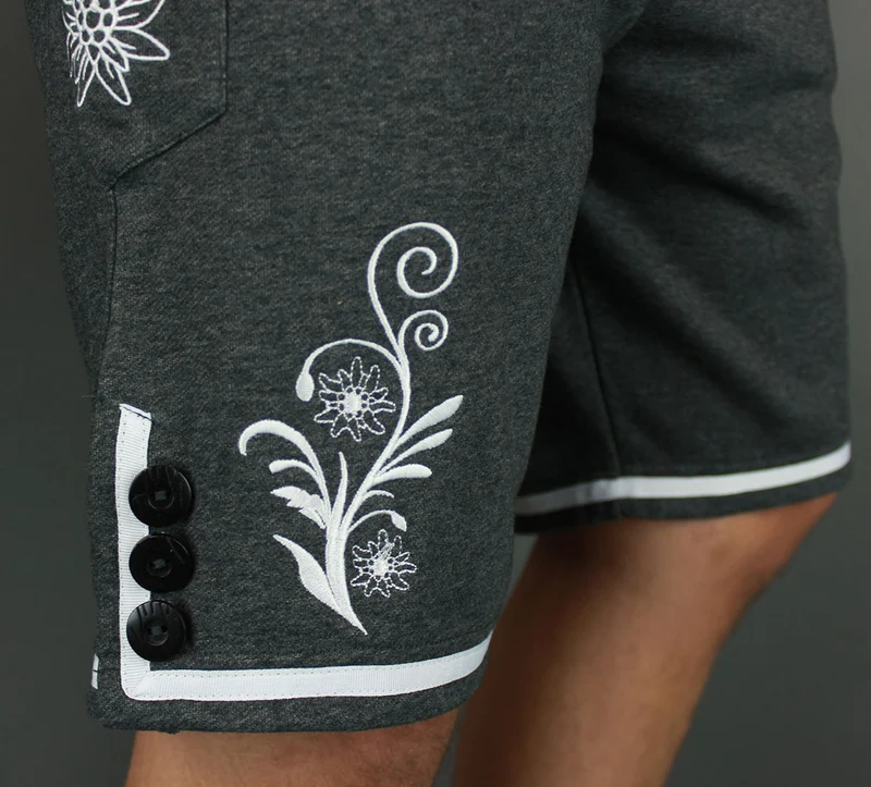 Lederhosen Jogginghose Kurz Dunkelgrau