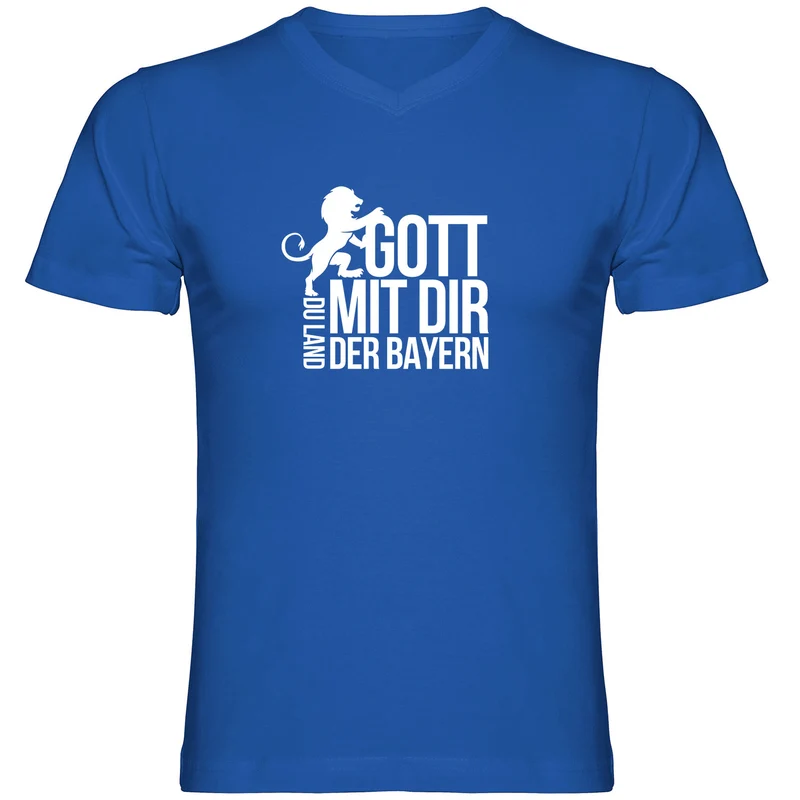 Land der Bayern Tshirt V-Ausschnitt