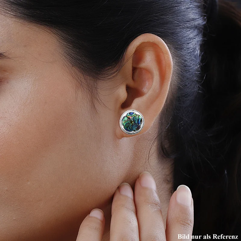 Abalone Muschel Ohrringe 925 Silber