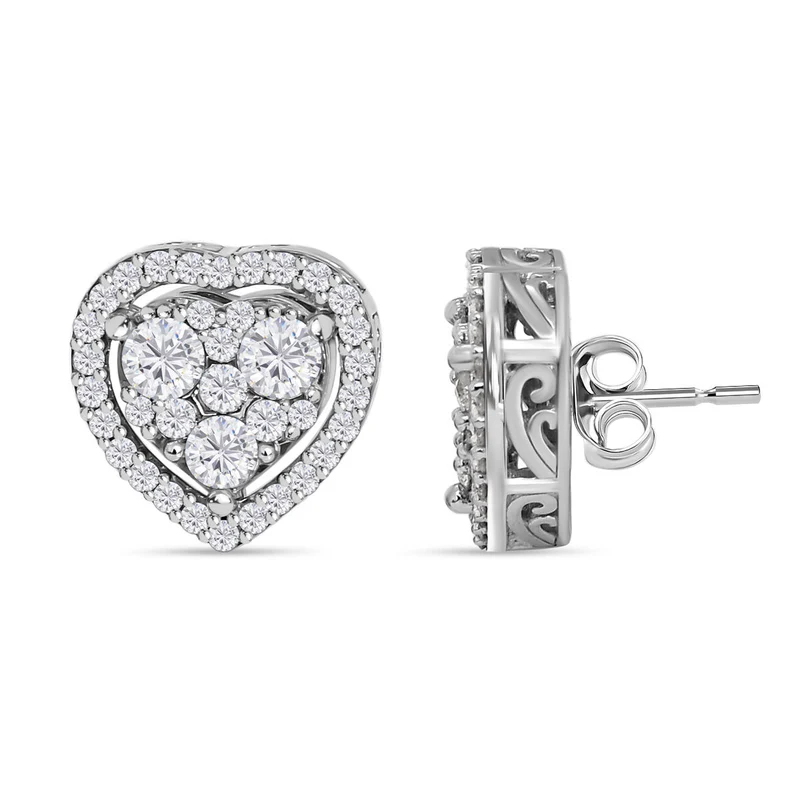 New York Kollektion - Weiße Diamant Ohrringe, SI G-H, 585 Gold ca. 1.00 ct