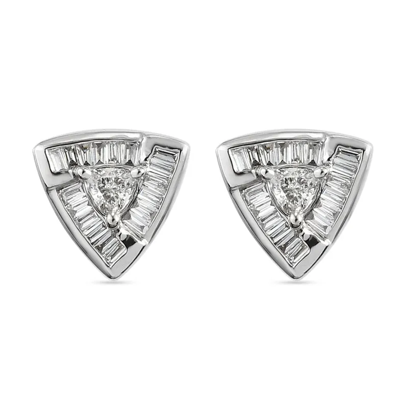 New York Kollektion - Weiße Diamant Ohrringe, SI G-H, 585 Gold ca. 1.00 ct