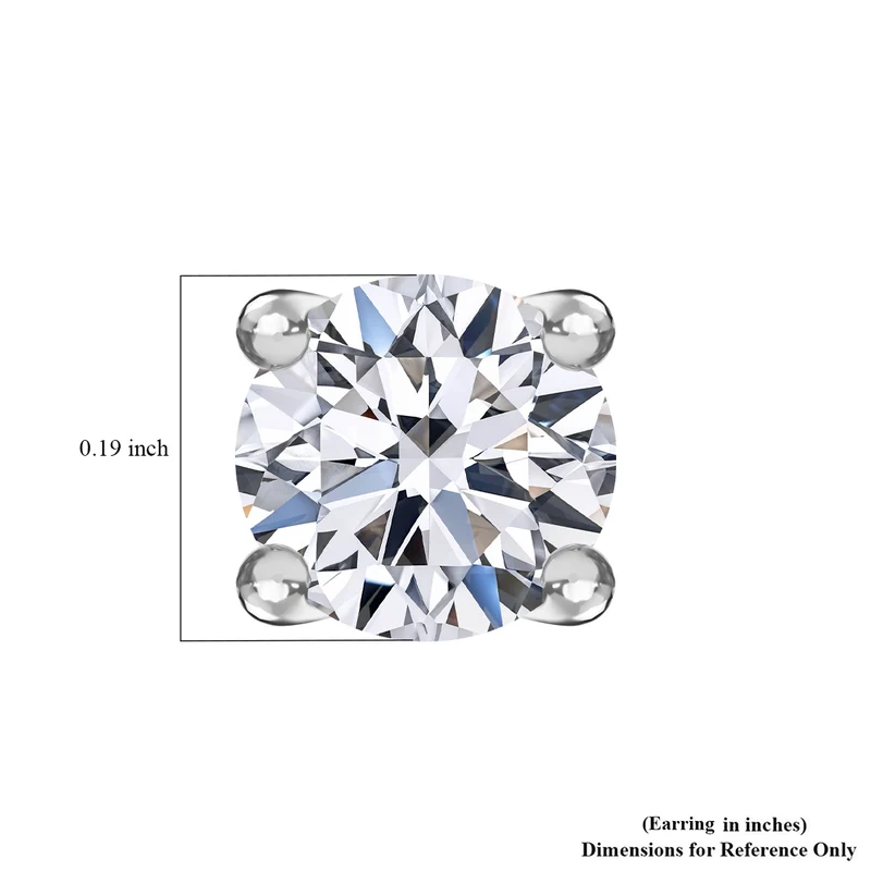 LUXURIANT DIAMOND - Lab Grown Diamant VS-EF SGL zertifiziert Ohrringe 375 Weißgold ca. 0.50 ct