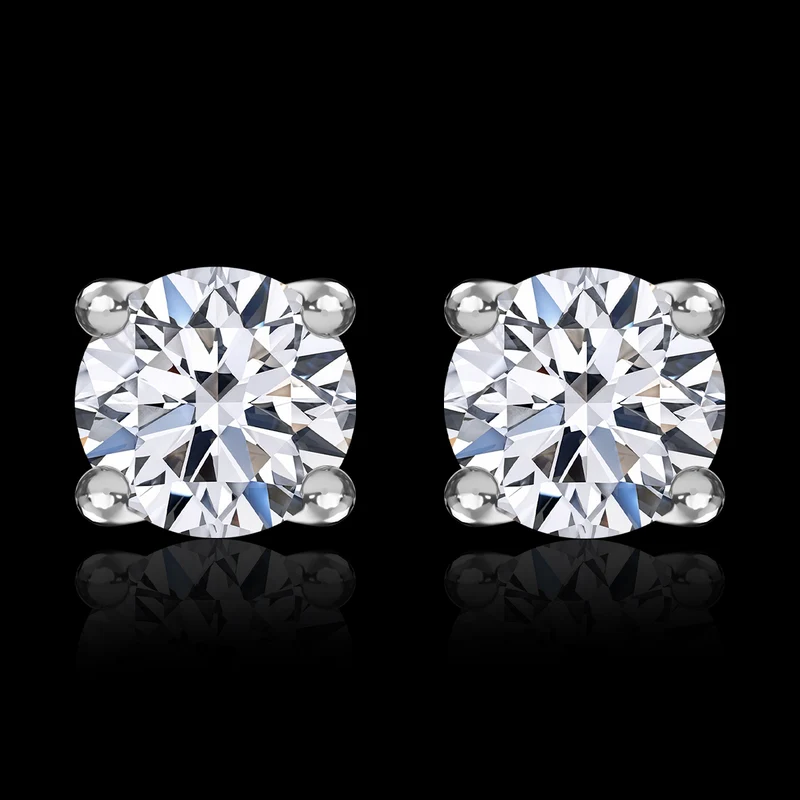 LUXURIANT DIAMOND - Lab Grown Diamant VS-EF SGL zertifiziert Ohrringe 375 Weißgold ca. 0.50 ct