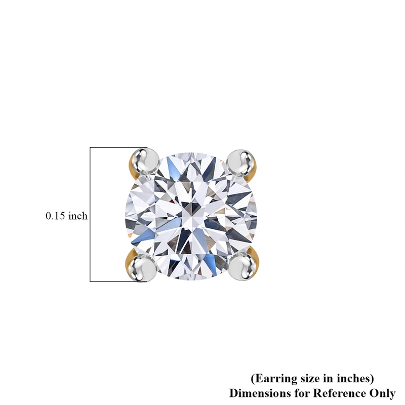 LUXURIANT DIAMOND - Lab Grown Diamant VS-EF SGL zertifiziert Ohrringe 375 Weißgold ca. 0.50 ct