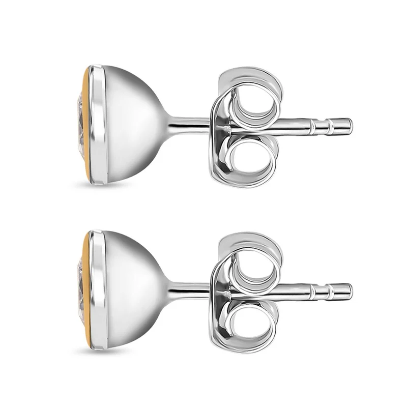 Moissanit Ohrringe 925 Silber ca. 0.88 ct