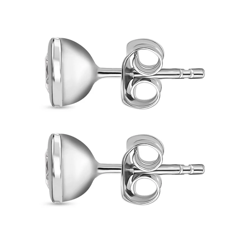 Moissanit Ohrringe 925 Silber ca. 0.88 ct