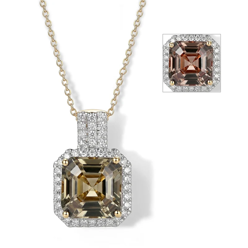 LUXORO AAA Turkizit, Weißer Diamant Schmuckset (8-13 Werktage Lieferzeit) ca. 45 cm ca. 5,03 ct.