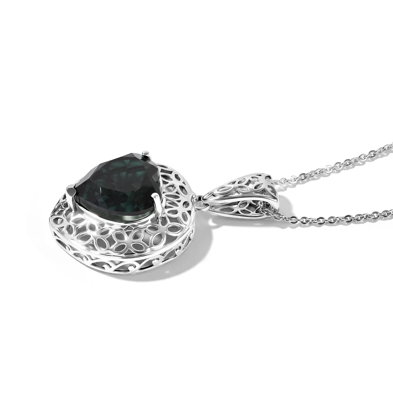 D'Joy Alexandrit Quarz Triplette Schmuckset ca. 50 cm 925 Silber Rhodiniert ca. 6.21 ct