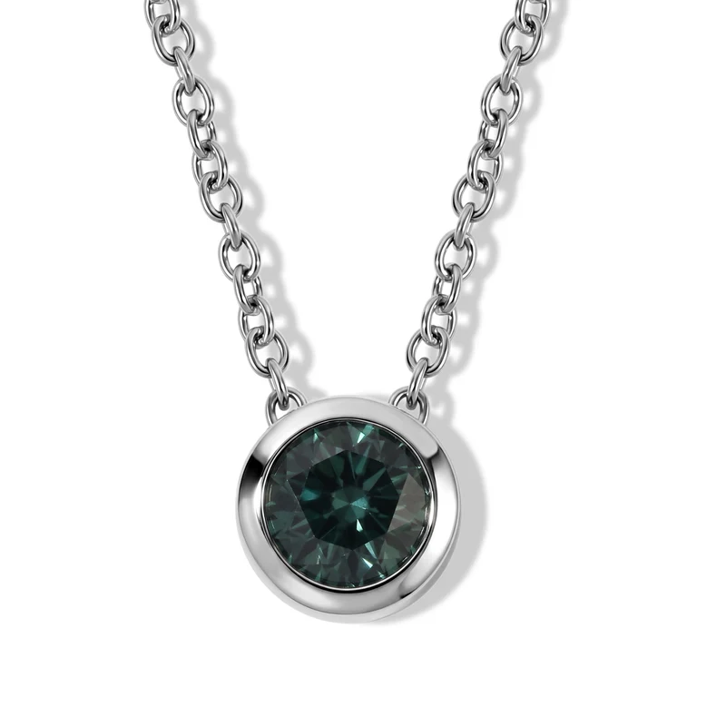 D'Joy Alexandrit Quarz Triplette Anhänger mit Kette, ca. 50 cm 925 Silber Platiniert und Edelstahl Platiniert ca. 1.42 ct