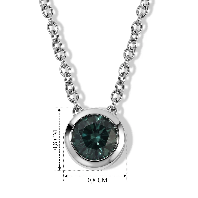 D'Joy Alexandrit Quarz Triplette Anhänger mit Kette, ca. 50 cm 925 Silber Platiniert und Edelstahl Platiniert ca. 1.42 ct