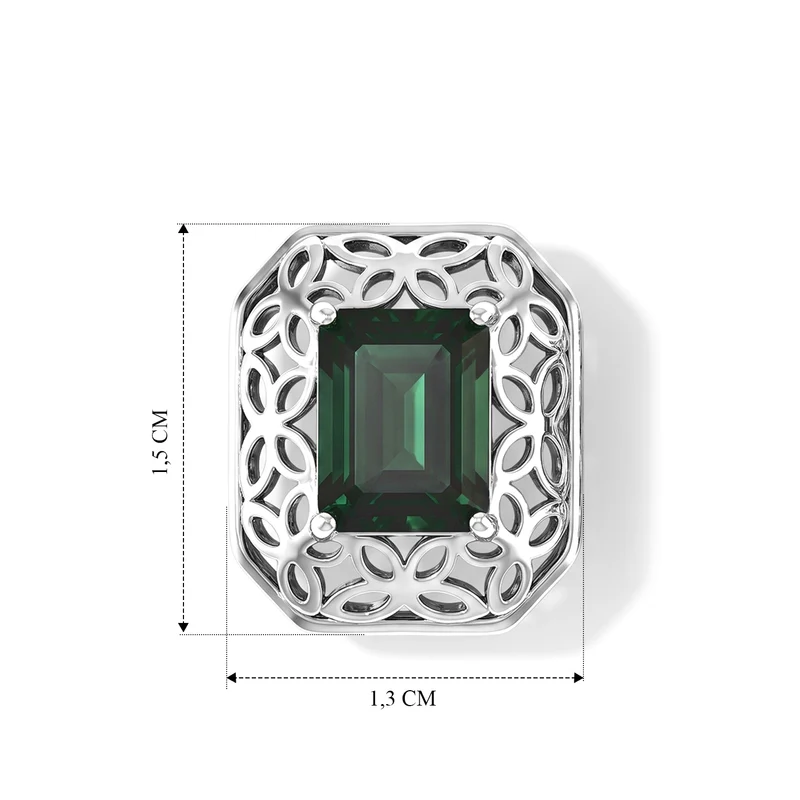 D'Joy Alexandrit Quarz Triplette Ohrringe 925 Silber Rhodiniert ca. 3.71 ct
