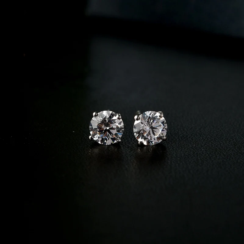 J Francis gefertigt mit SWAROVSKI Zirkonia Ohrringe 925 Silber vergoldet