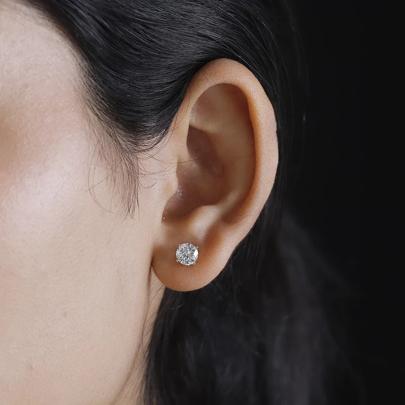 J Francis gefertigt mit SWAROVSKI Zirkonia Ohrringe 925 Silber vergoldet