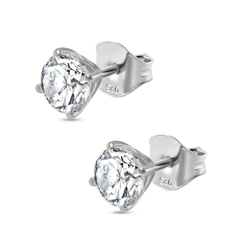 J Francis gefertigt mit SWAROVSKI Zirkonia Ohrringe 925 Silber vergoldet