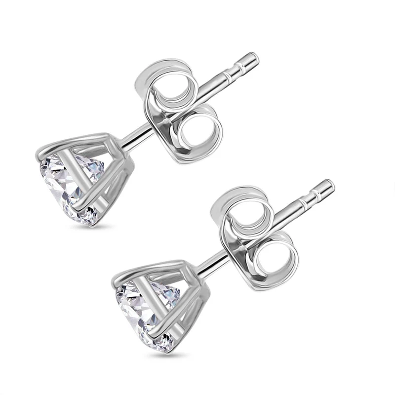 J Francis gefertigt mit SWAROVSKI Zirkonia Ohrringe 925 Silber vergoldet