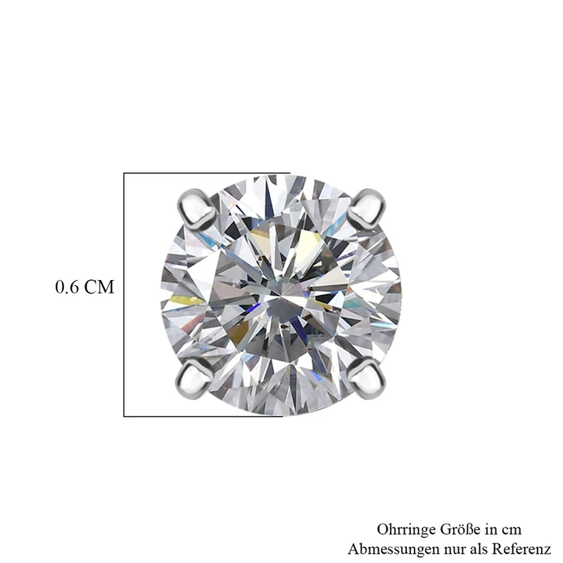 J Francis gefertigt mit SWAROVSKI Zirkonia Ohrringe 925 Silber vergoldet