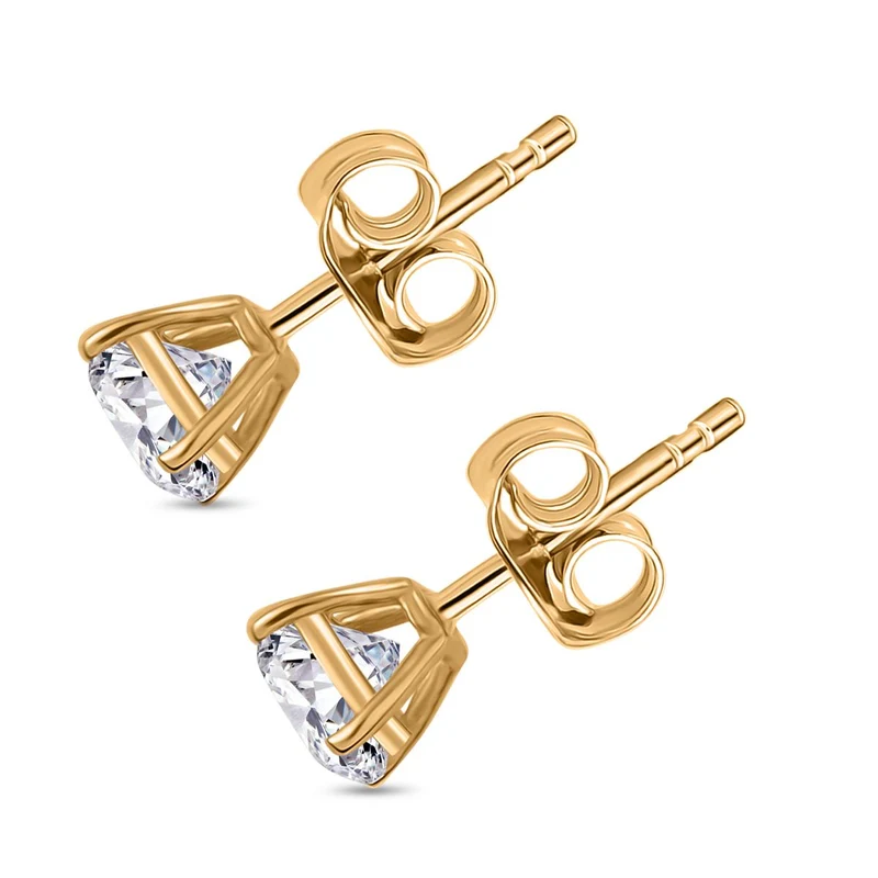 J Francis gefertigt mit SWAROVSKI Zirkonia Ohrringe 925 Silber vergoldet