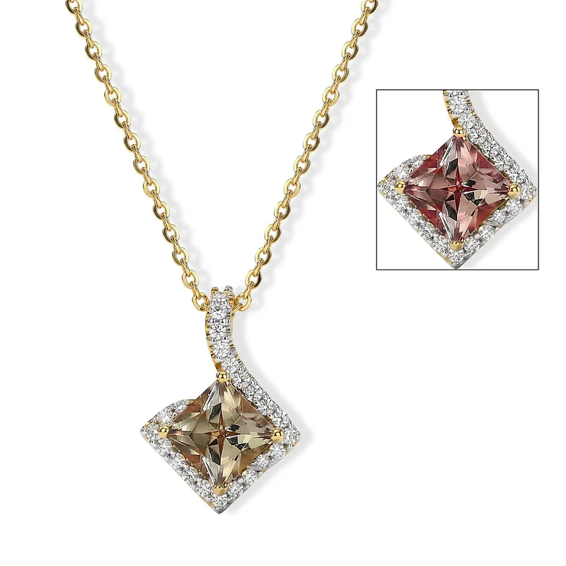 D'Joy AA Turkizit, Moissanit Schmuckset (10-15 Werktage Lieferzeit) ca. 45 cm 925 Silber 750 Gelbgold vermeil ca. 1,44 ct.