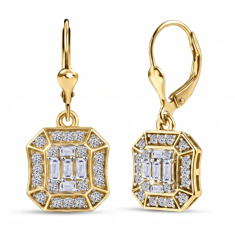 LUXURIANT (8-13 Werktage Lieferzeit) 0,94 ct. SI-GH Labor Diamant Ohrringe, 925 Silber rhodiniert