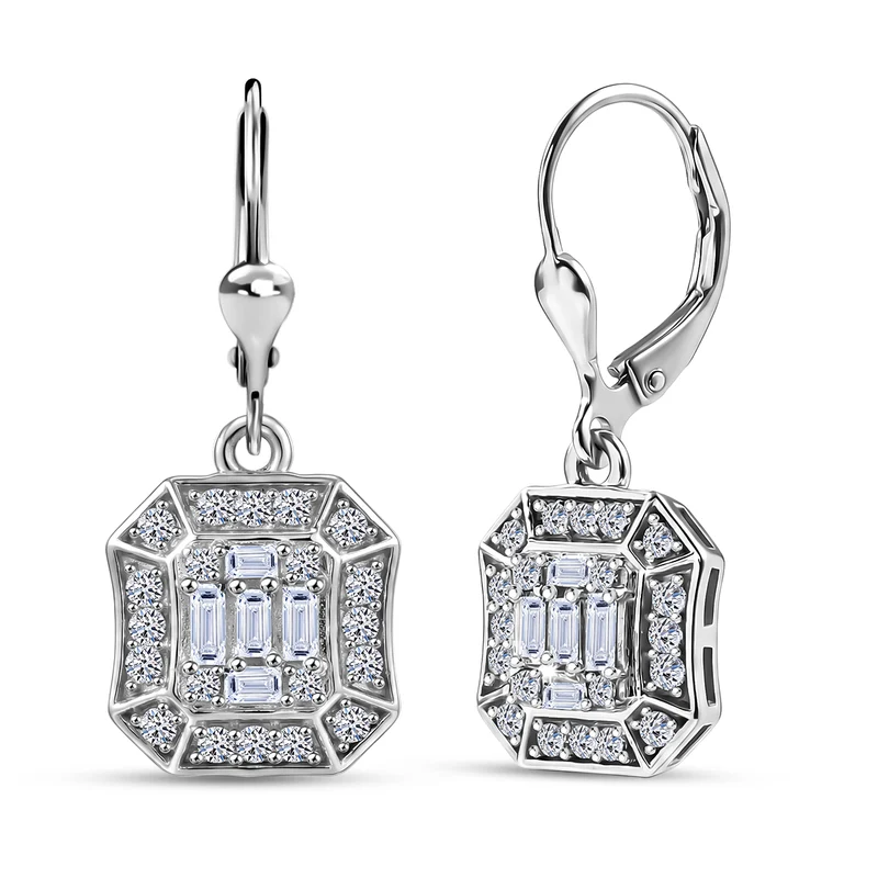 LUXURIANT (8-13 Werktage Lieferzeit) 0,94 ct. SI-GH Labor Diamant Ohrringe, 925 Silber rhodiniert