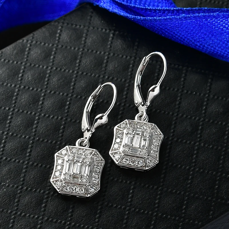 LUXURIANT (8-13 Werktage Lieferzeit) 0,94 ct. SI-GH Labor Diamant Ohrringe, 925 Silber rhodiniert