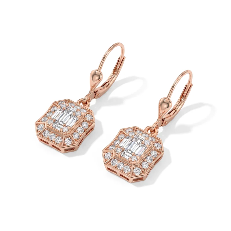 LUXURIANT (8-13 Werktage Lieferzeit) 0,94 ct. SI-GH Labor Diamant Ohrringe, 925 Silber rhodiniert