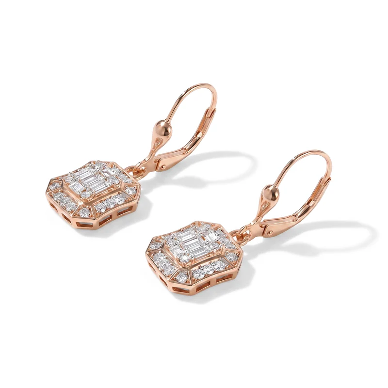 LUXURIANT (8-13 Werktage Lieferzeit) 0,94 ct. SI-GH Labor Diamant Ohrringe, 925 Silber rhodiniert