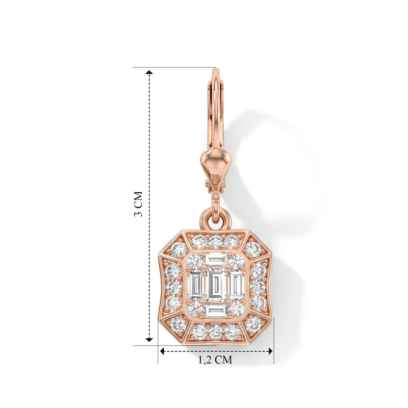 LUXURIANT (8-13 Werktage Lieferzeit) 0,94 ct. SI-GH Labor Diamant Ohrringe, 925 Silber rhodiniert