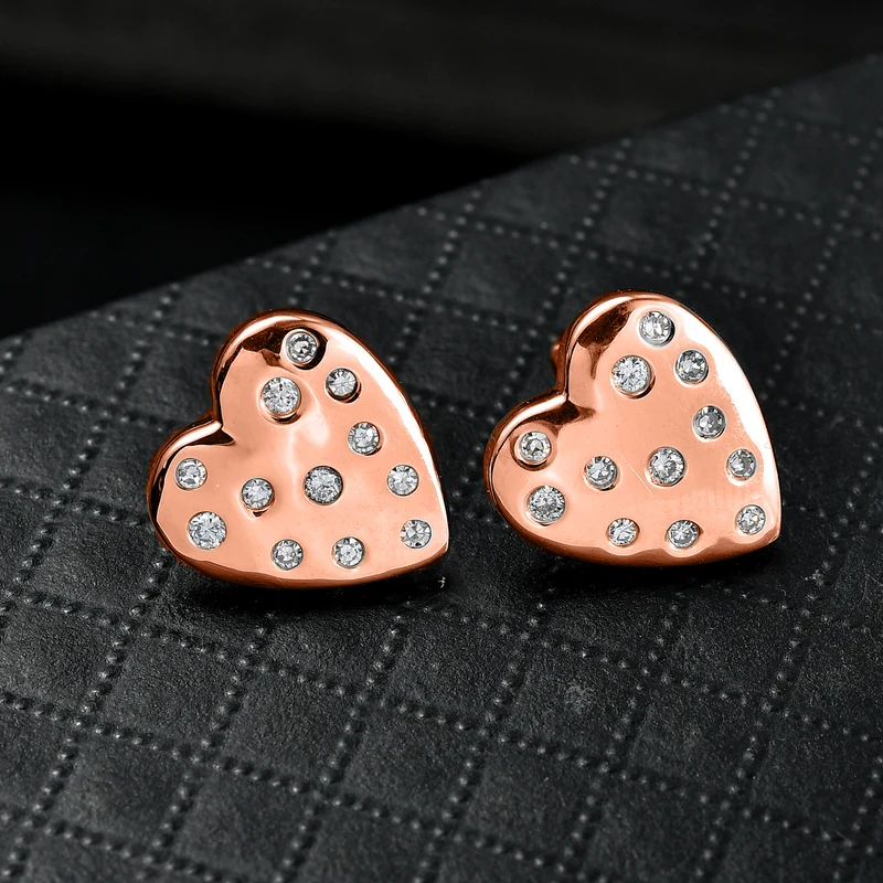 LUXURIANT (8-13 Werktage Lieferzeit) 0,35 ct. SI-GH Labor Diamant Ohrringe, 925 Silber 750 Gelbgold Vermeil