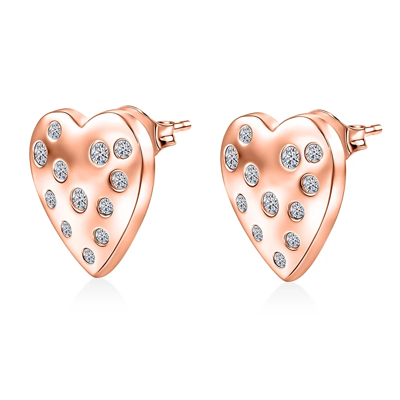 LUXURIANT (8-13 Werktage Lieferzeit) 0,35 ct. SI-GH Labor Diamant Ohrringe, 925 Silber 750 Gelbgold Vermeil
