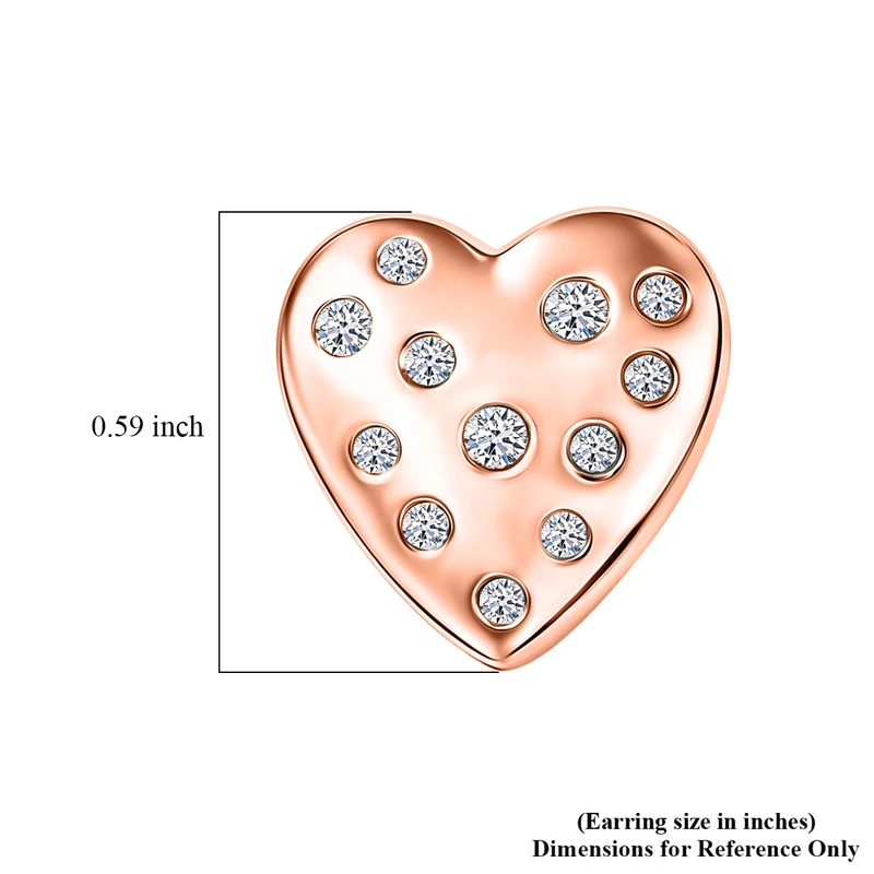 LUXURIANT (8-13 Werktage Lieferzeit) 0,35 ct. SI-GH Labor Diamant Ohrringe, 925 Silber 750 Gelbgold Vermeil