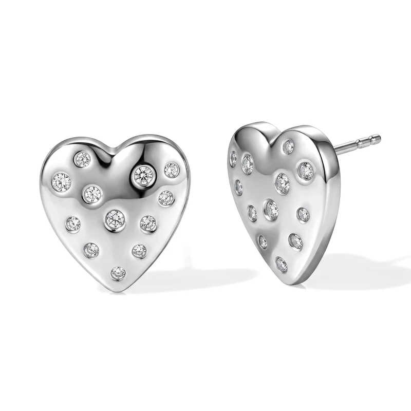 LUXURIANT (8-13 Werktage Lieferzeit) 0,35 ct. SI-GH Labor Diamant Ohrringe, 925 Silber 750 Gelbgold Vermeil