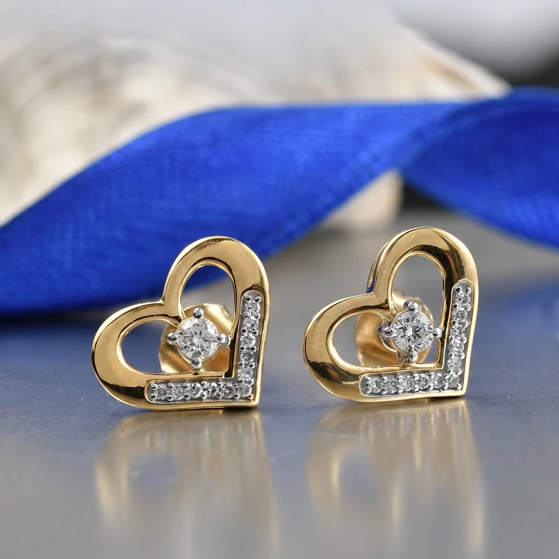 LUXURIANT (8-13 Werktage Lieferzeit) 0,31 ct. SI-GH Labor Diamant Ohrringe, 925 Silber 750 Roségold Vermeil