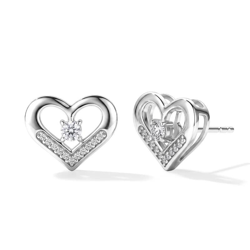 LUXURIANT (8-13 Werktage Lieferzeit) 0,31 ct. SI-GH Labor Diamant Ohrringe, 925 Silber 750 Roségold Vermeil
