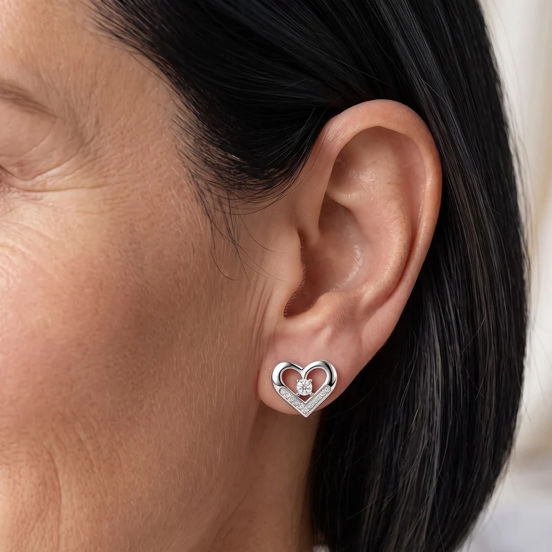 LUXURIANT (8-13 Werktage Lieferzeit) 0,31 ct. SI-GH Labor Diamant Ohrringe, 925 Silber 750 Roségold Vermeil