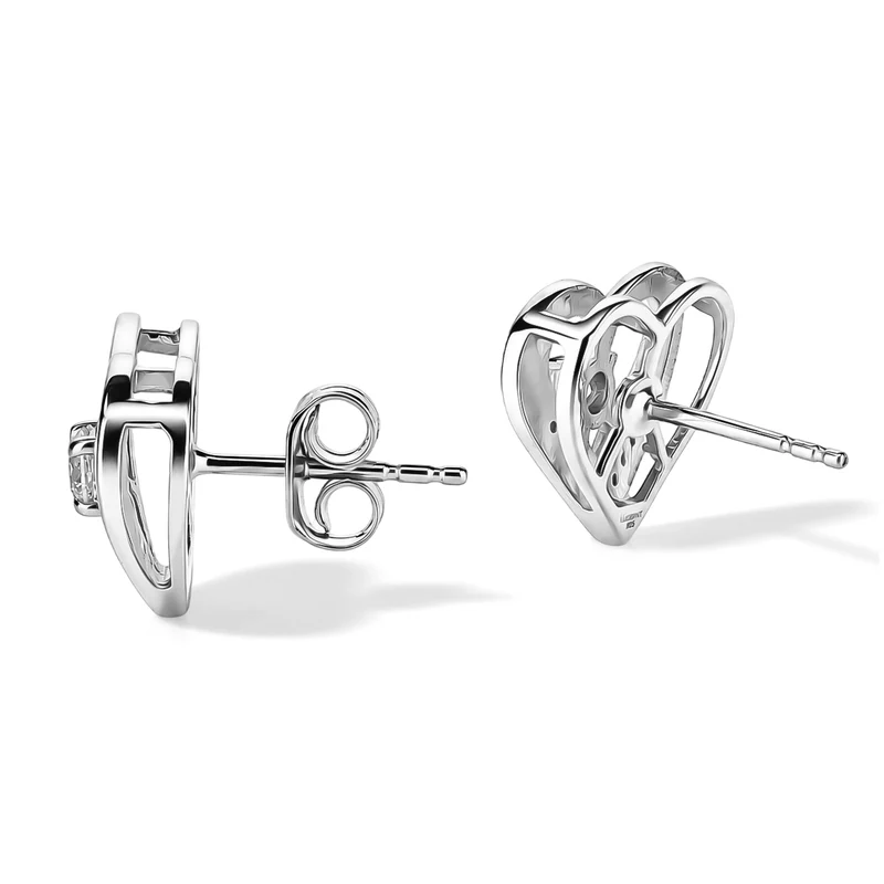 LUXURIANT (8-13 Werktage Lieferzeit) 0,31 ct. SI-GH Labor Diamant Ohrringe, 925 Silber 750 Roségold Vermeil