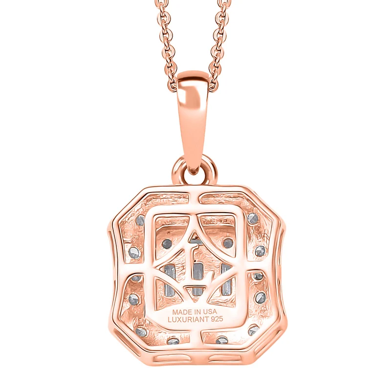LUXURIANT DIAMOND - Lab Grown Diamant SI-GH Schmuckset (8-13 Werktage Lieferzeit) ca. 50 cm 925 Silber 750 Roségold vermeil ca. 0,52 ct.