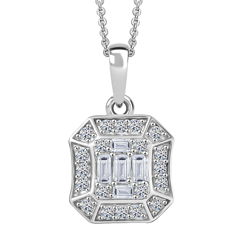 LUXURIANT DIAMOND - Lab Grown Diamant SI-GH Schmuckset (8-13 Werktage Lieferzeit) ca. 50 cm 925 Silber 750 Roségold vermeil ca. 0,52 ct.